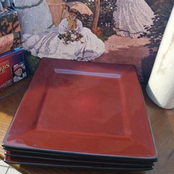 🎻Gibson "Kiesling" Square Dinner Plates🍱 Set Of 4 Vintage,Like 🆕,Nice Gift 🎁 - Picture 13 of 14